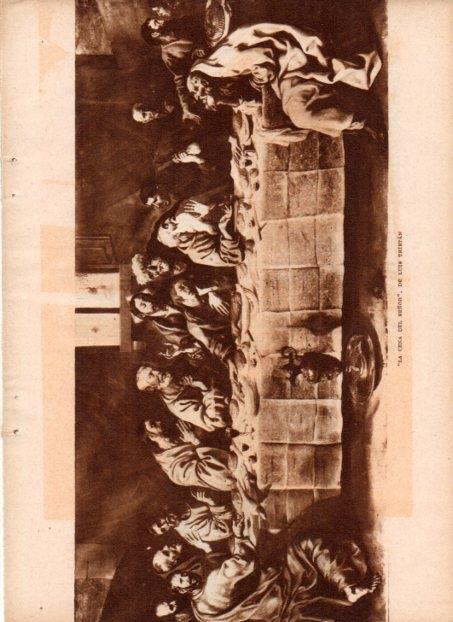 LAMINA V19739: La cena del Señor por Luis Tristan