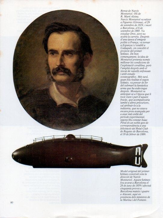 LAMINA V19650: Retrat de Narcis Monturiol per R. Marti Alsina
