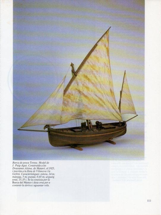 LAMINA V19665: Museu Maritim de Barcelona. Barca de pesca Teresa model de J. Puig-Agut