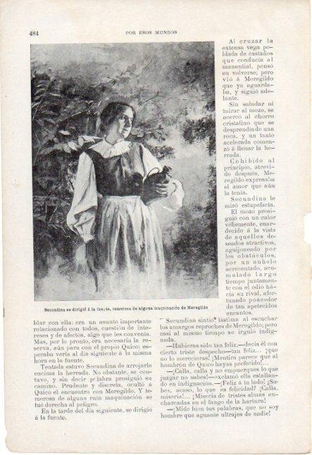 LAMINA V19674: Pasiones lugareñas ilustracion de Esteban Menendez