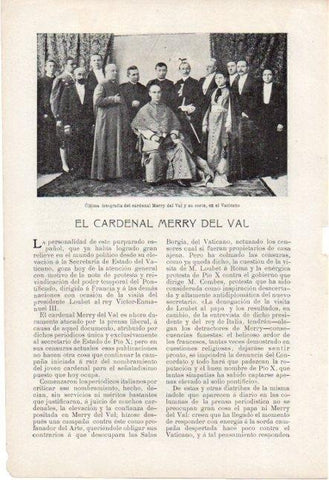 LAMINA V19676: Ultima fotografia cardenal Merry del Val en el Vaticano