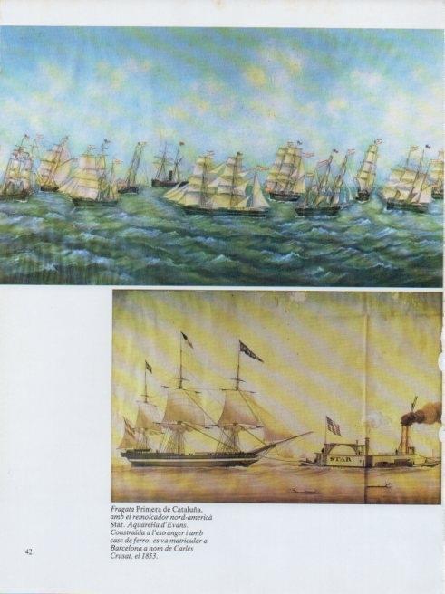 LAMINA V19632: Fragata Primera de Cataluña aquarel.la d'Evans