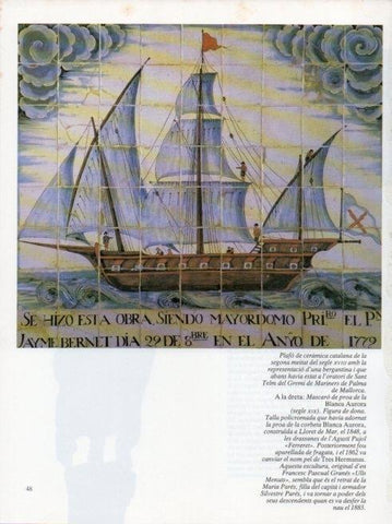 LAMINA V19635: Museu Maritim de Barcelona. Plafo de ceramica catalana