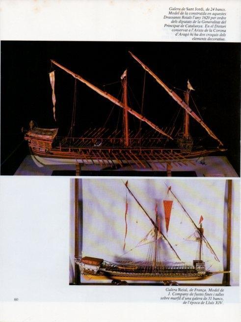 LAMINA V19640: Museu Maritim de Barcelona. Galera de Sant Jordi i Galera Reial de França
