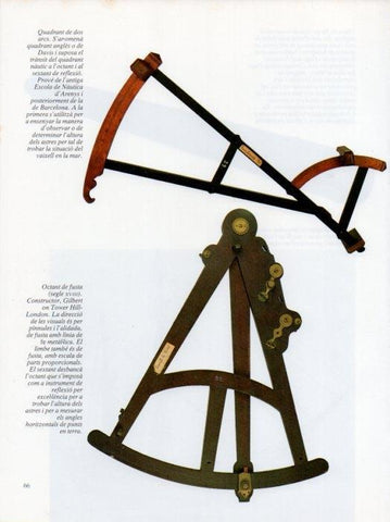 LAMINA V19643: Museu Maritim de Barcelona. Quadrant de dos arcs i Octant segle XVIII