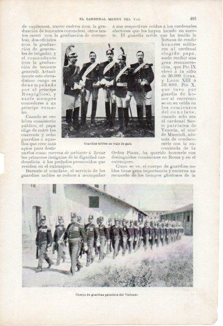 LAMINA V19678: Cuerpo de guardias palatinos del Vaticano