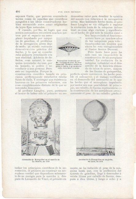 LAMINA V19679: Ascension de Montgolfier en un globo 
