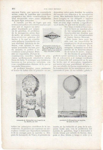 LAMINA V19679: Ascension de Montgolfier en un globo 