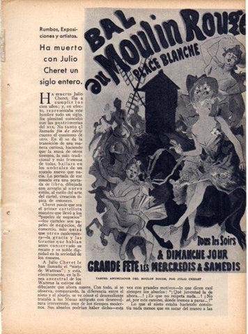 LAMINA V19720: Cartel del Moulin Rouge por Julio Cheret