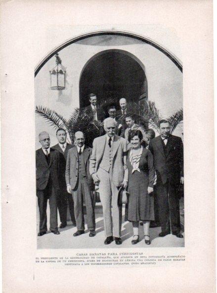 LAMINA V19711: Presidente Macia en inaguracion en Lleida