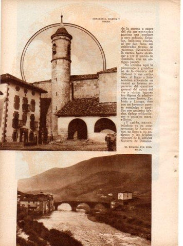 LAMINA V19724: Iglesia y torre de Donamaria