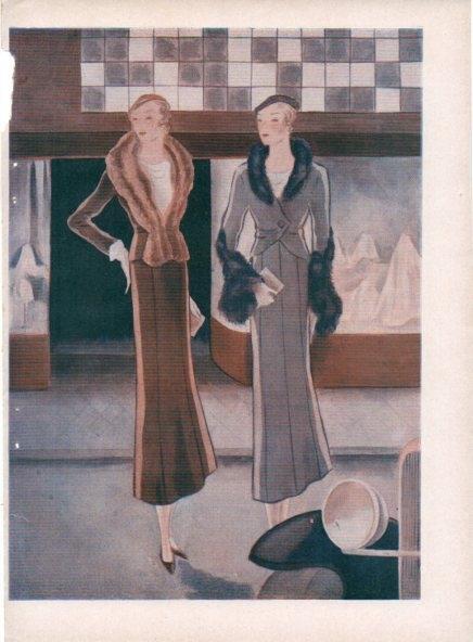 LAMINA V19729: Trajes chaqueta con renard dibujos de Rikardo