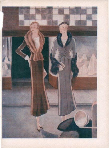 LAMINA V19729: Trajes chaqueta con renard dibujos de Rikardo