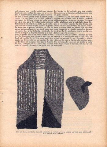 LAMINA V19734: Sombrero y bufanda de lana
