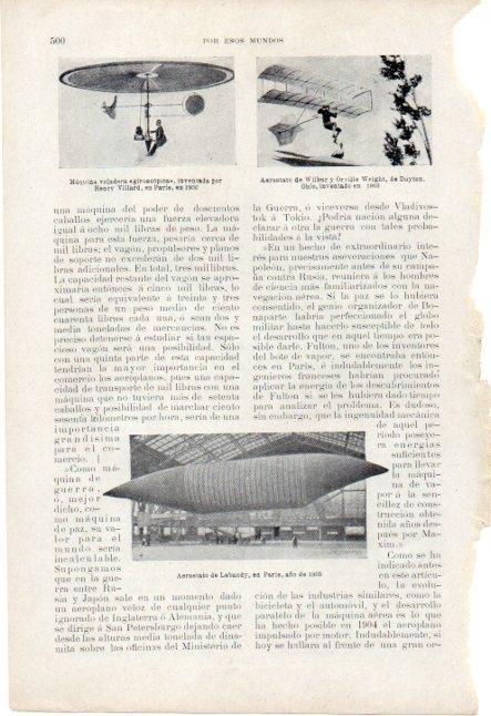 LAMINA V19682: Aeroestato de Lebaudy en Paris 1903