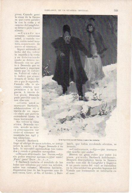LAMINA V19685: Ilustracion de A. Dura novela de las guerras de Napoleon