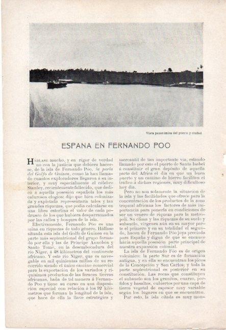 LAMINA V19686: Vista del puerto de Fernando Poo