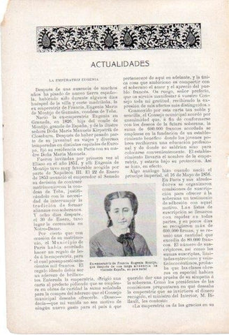 LAMINA V19690: Ex-emperatriz de Francia Eugenia Montijo