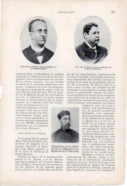 LAMINA V19693: Jose M. Asensio Academico de la Lengua 