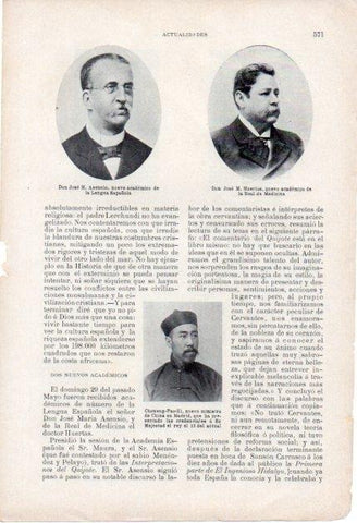 LAMINA V19693: Jose M. Asensio Academico de la Lengua 