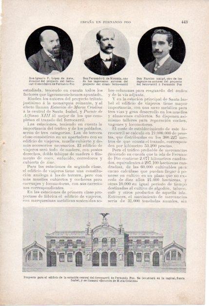 LAMINA V19698: Edificio de la estacion central del ferrocarril de Fernando Poo