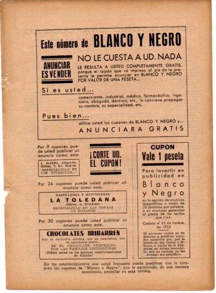 LAMINA V19702: Publicidad Cholates Iribarren y Pasteleria La Toledana