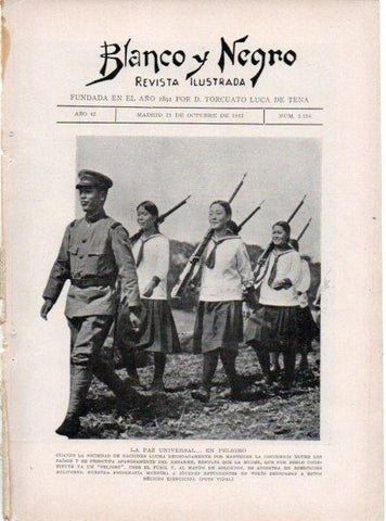 LAMINA V19706: Jovenes estudiantes de Tokio en ejercicios militares