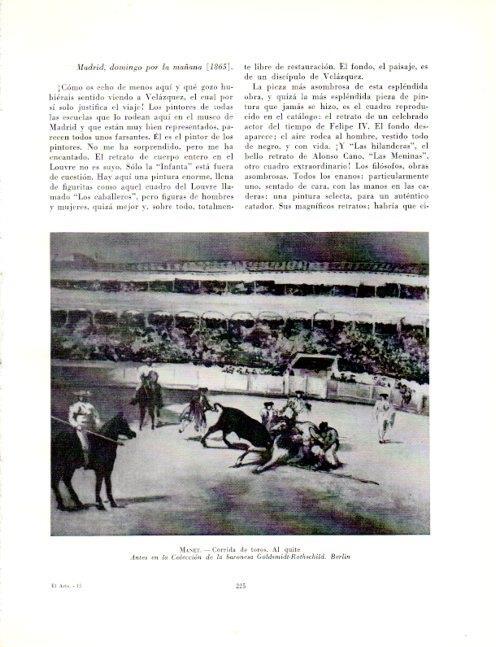 LAMINA V19063: Corrida de toros por Manet