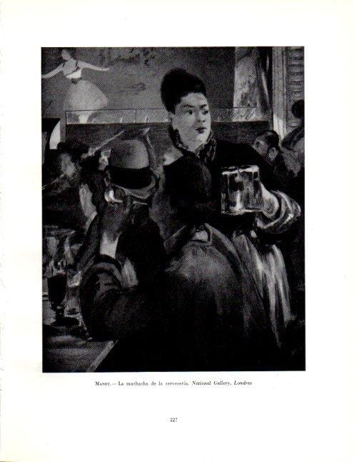 LAMINA V19064: La muchacha de la cerveceria por Manet