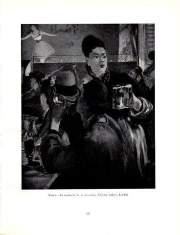 LAMINA V19064: La muchacha de la cerveceria por Manet