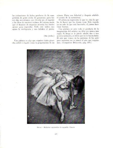 LAMINA V19065: Bailarina sujetandose la zapatilla por Degas