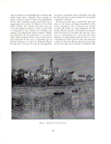 LAMINA V19067: Iglesia de Vernon por Monet