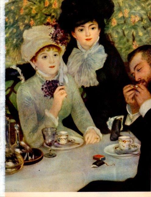 LAMINA V19071: Almuerzo en el jardin por Renoir