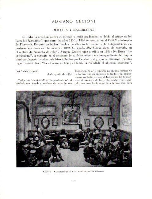 LAMINA V19074: Caricaturas en el café Michelangelo de Florencia por Adriano Cecioni