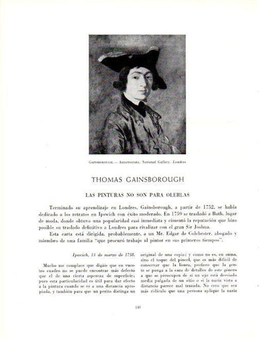 LAMINA V19025: Autorretrato por T. Gainsborough