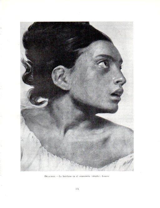 LAMINA V19039: La huerfana en el cementerio detalle por Delacroix