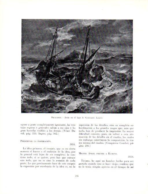 LAMINA V19040: Jesus en el lago de Genesaret por Delacroix