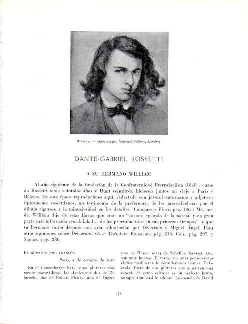LAMINA V19077: Autorretrato por Dante-Gabriel Rossetti