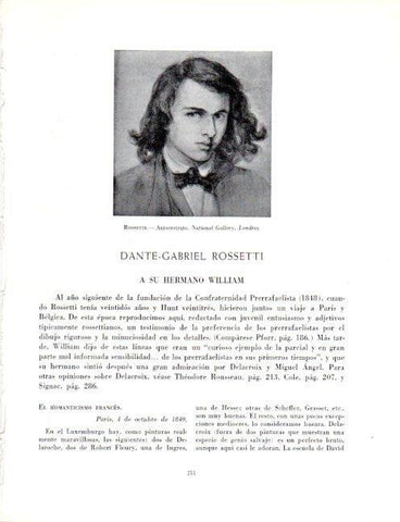 LAMINA V19077: Autorretrato por Dante-Gabriel Rossetti