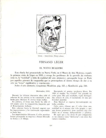 LAMINA V19110: Autorretrato por Fernand Leger