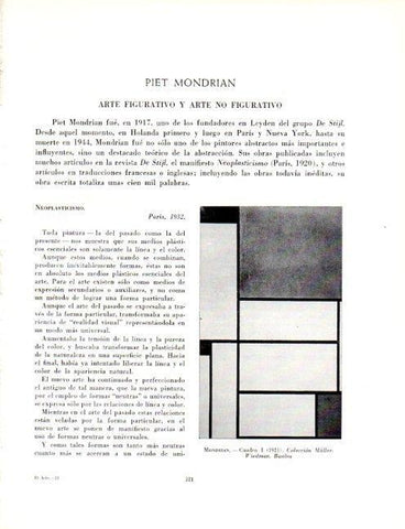 LAMINA V19111: Cuadro I por Mondrian