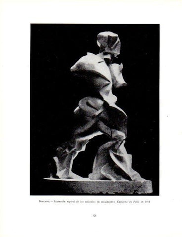LAMINA V19113: Expansion espiral de los musculos en movimiento por U. Boccioni