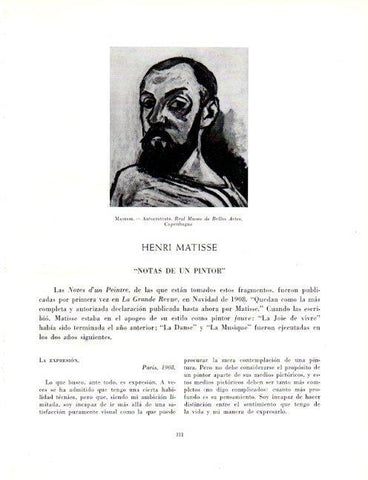 LAMINA V19105: Autorretrato por Matisse