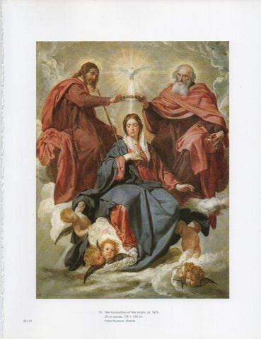 LAMINA V18937: Velazquez. The Coronation of the Virgin 1635