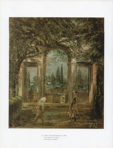 LAMINA V18943: Velazquez. Garden of the Villa Medicis 1650