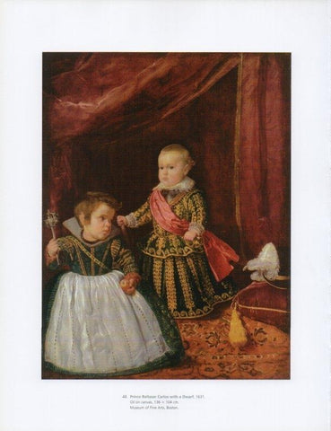 LAMINA V18923: Velazquez. Prince Baltasar Carlos with a Dwarf 1631