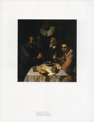 LAMINA V18897: Velazquez. The Lunch 1617-1618