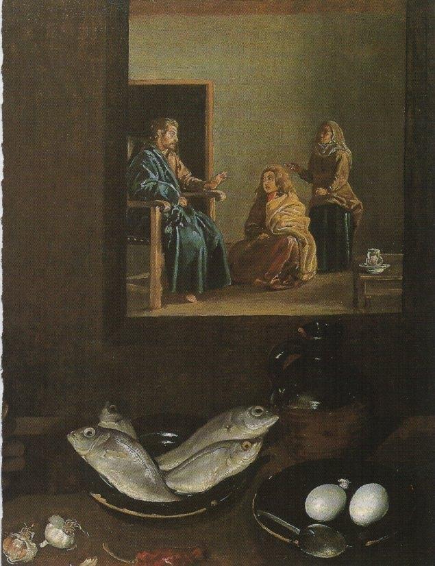 LAMINA V18899: Velazquez. Jesus in the House of Mary and Martha 1618