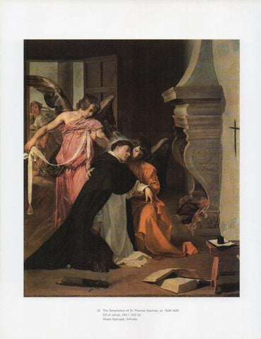 LAMINA V18914: Velazquez. The Temptation of St. Thomas Aquinas 1628-1629