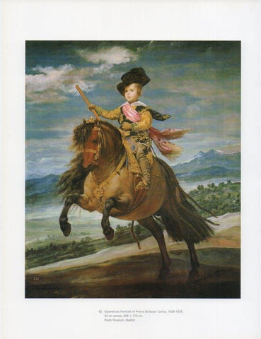 LAMINA V18920: Velazquez. Equestrian Portrait of Prince Baltasar Carlos 1634-1635